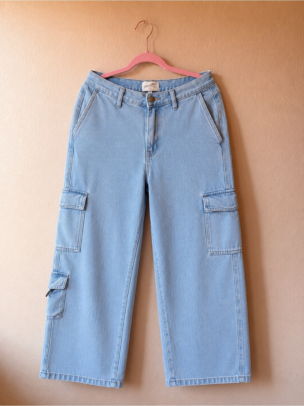 Target Light Blue Cargo Wide-Leg Jeans